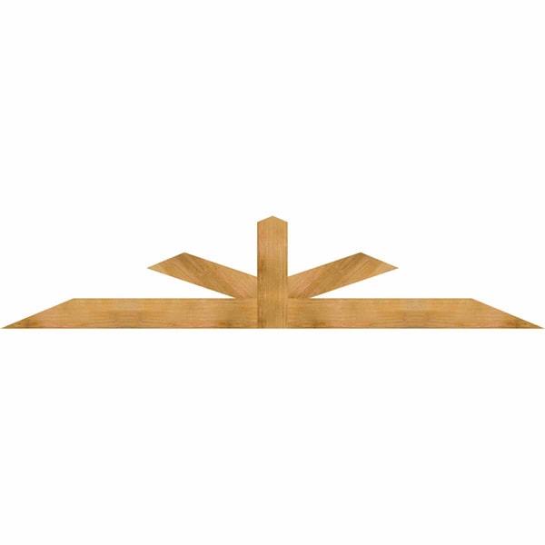 Ekena Millwork Saratoga Rough Sawn Timber Gable Bracket, Western Red Cedar, 108"W x 22"H x 2"D x 6"F, 5/12 Pitch GBW108X22X0206SAR00RWR - main